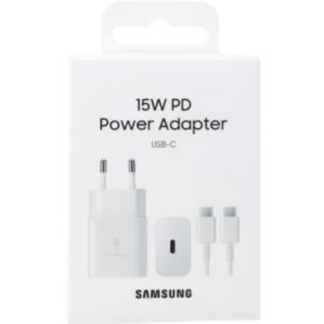 SAMSUNG ALIMENTATORE 15W PD USB-C + CAVO 1M USB-C WHITE