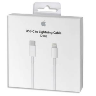 APPLE CAVO LIGHTNING A USB-C 2M WHITE