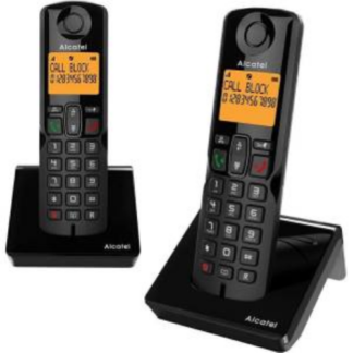 TELEFONO CORDLESS ALCATEL S280 DUO BLACK