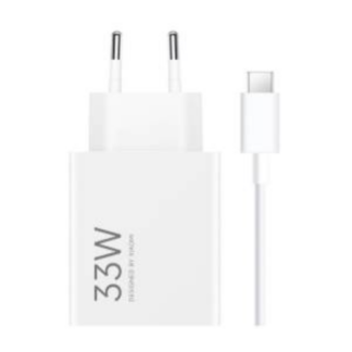 XIAOMI 33W WALL CHARGING COMBO USB-A + CAVO USB-C WHITE