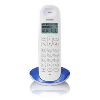 TELEFONO CORDLESS BRONDI LOTUS WHITE-BLU ITALIA