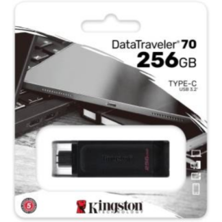 KINGSTON PENDRIVE USB-C 3.2256GB DT70/256GB BLACK