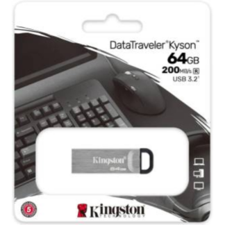 KINGSTON PENDRIVE USB-A 3.264GB DTKN/64GB KYSON ARGENTO